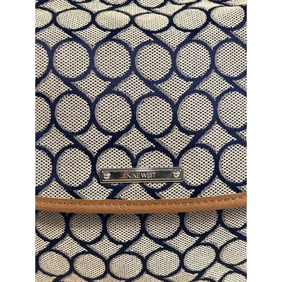 Nine West Women's Crossbody Blue and Tan Meduim Shoulder Bag - Picture 2 of 14